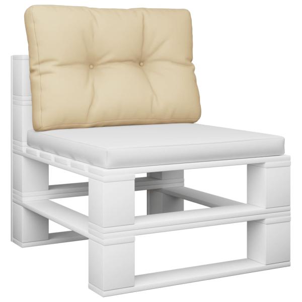Palettenkissen Beige 60x40x12 cm Stoff