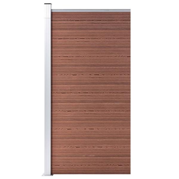 ARDEBO.de - Zaunelement WPC 95x186 cm Braun