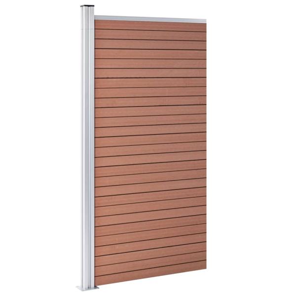 Zaunelement WPC 95x186 cm Braun