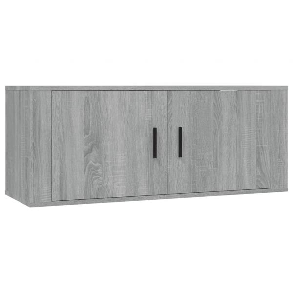 6-tlg. TV-Schrank-Set Grau Sonoma Holzwerkstoff