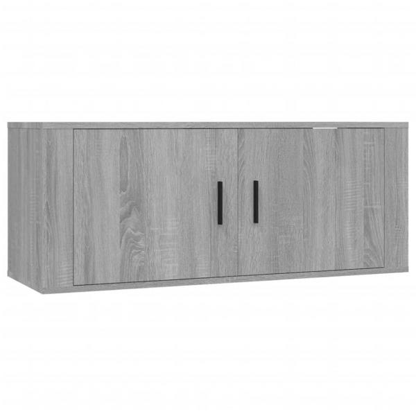 4-tlg. TV-Schrank-Set Grau Sonoma Holzwerkstoff