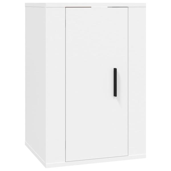 ARDEBO.de - 4-tlg. TV-Schrank-Set Weiß Holzwerkstoff