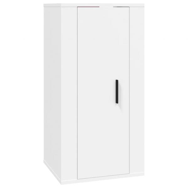 4-tlg. TV-Schrank-Set Weiß Holzwerkstoff