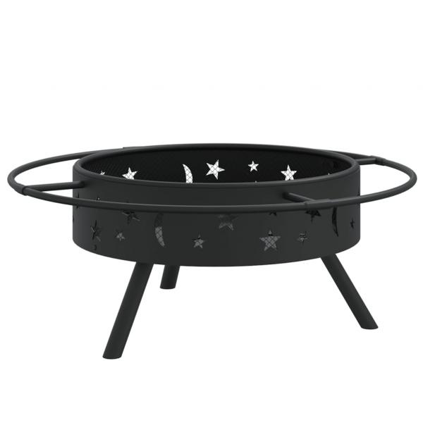 Feuerschale mit Schürhaken 70 cm XXL Stahl