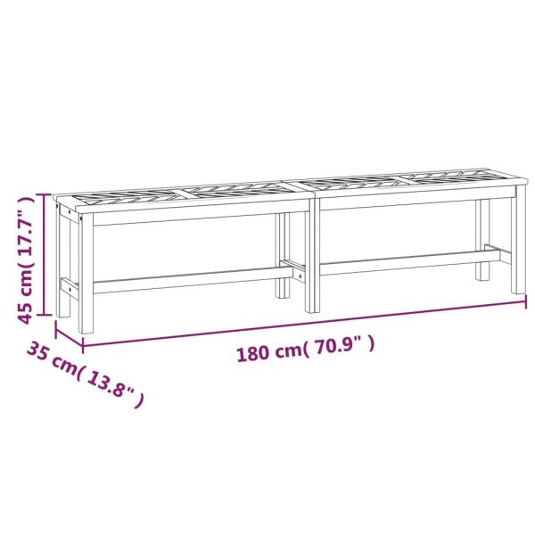Gartenbank 180 cm Massivholz Akazie