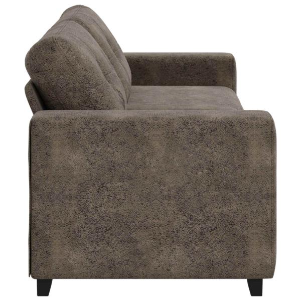 3-Sitzer-Sofa Dunkelgrau 180 cm Kunstleder