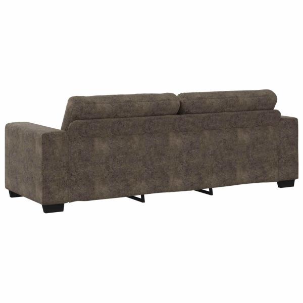 3-Sitzer-Sofa Dunkelgrau 180 cm Kunstleder