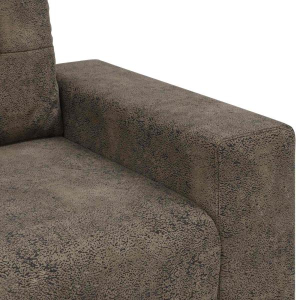 3-Sitzer-Sofa Dunkelgrau 180 cm Kunstleder