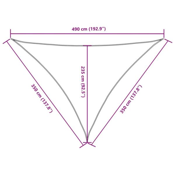 Sonnensegel Oxford-Gewebe Dreieckig 3,5x3,5x4,9 m Rot