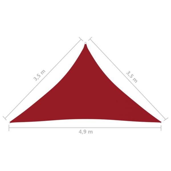 Sonnensegel Oxford-Gewebe Dreieckig 3,5x3,5x4,9 m Rot