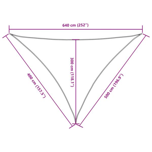 Sonnensegel Oxford-Gewebe Dreieckig 4x5x6,4 m Rot
