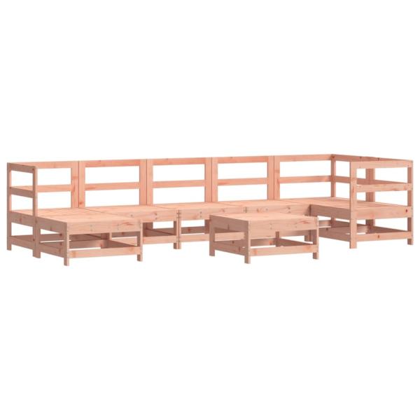8-tlg. Garten-Lounge-Set mit Kissen Massivholz Douglasie