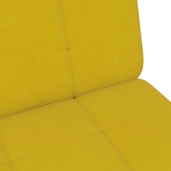Schlafsofa 2-Sitzer mit Fußhocker Gelb Samt