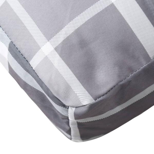 Palettenkissen Grau Kariert 70x40x12 cm Stoff