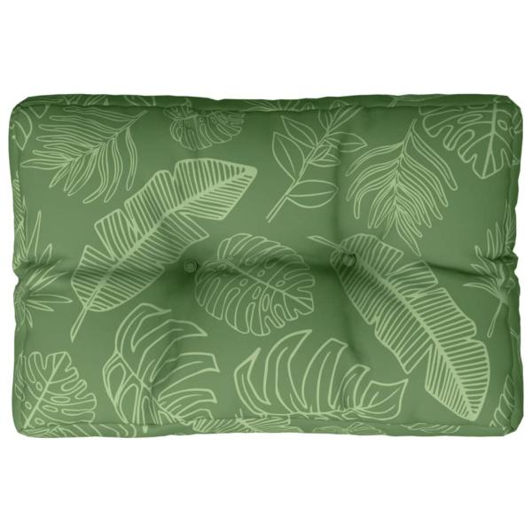 Palettenkissen Blattmuster 60x40x12 cm Stoff