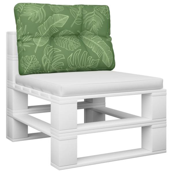 Palettenkissen Blattmuster 60x40x12 cm Stoff