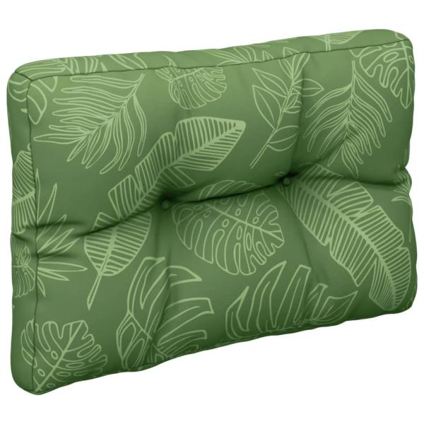 Palettenkissen Blattmuster 60x40x12 cm Stoff