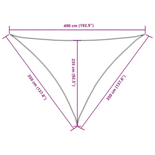 Sonnensegel Oxford-Gewebe Dreieckig 3,5x3,5x4,9 m Gelb