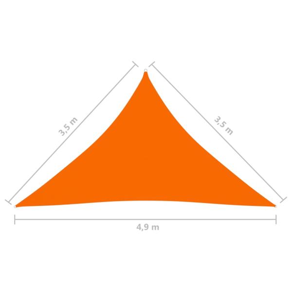 Sonnensegel Oxford-Gewebe Dreieckig 3,5x3,5x4,9 m Orange