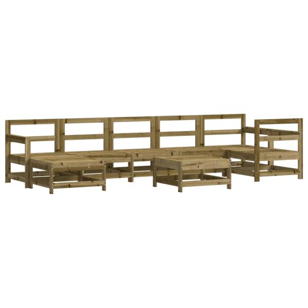 8-tlg. Garten-Lounge-Set mit Kissen Imprägniertes Kiefernholz