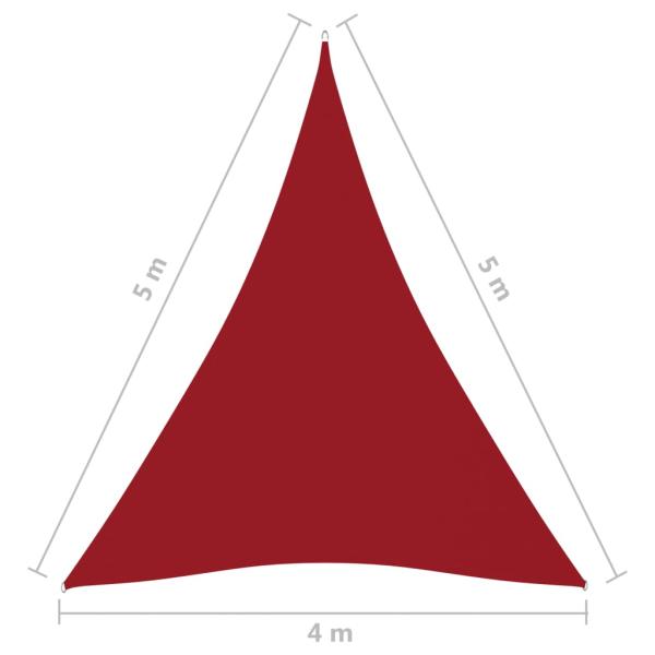 Sonnensegel Oxford-Gewebe Dreieckig 4x5x5 m Rot