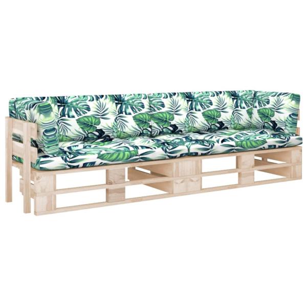 ARDEBO.de - 2-Sitzer-Palettensofa mit Kissen Imprägniertes Kiefernholz