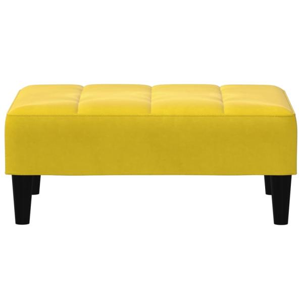 Schlafsofa 2-Sitzer mit Fußhocker Gelb Samt