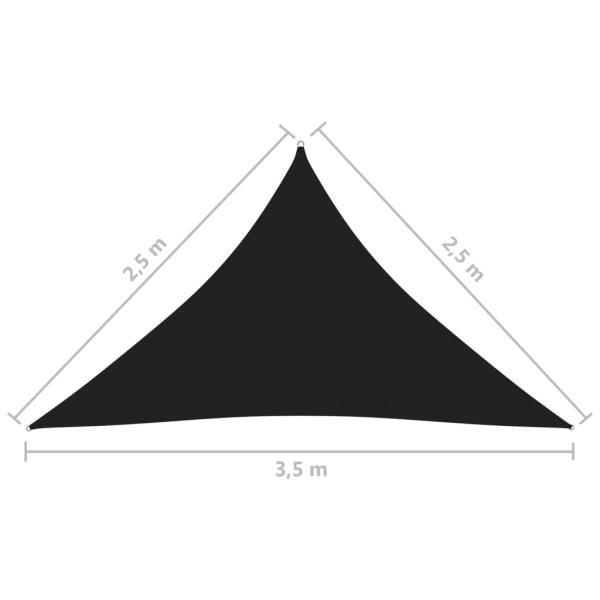 Sonnensegel Oxford-Gewebe Dreieckig 2,5x2,5x3,5 m Schwarz