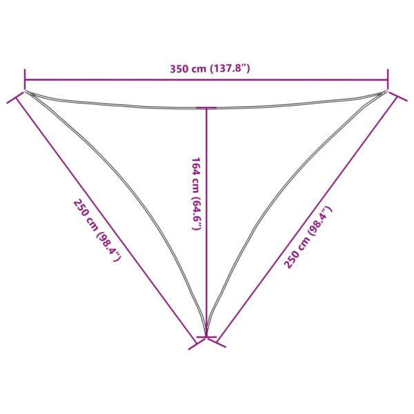 Sonnensegel Oxford-Gewebe Dreieckig 2,5x2,5x3,5 m Schwarz