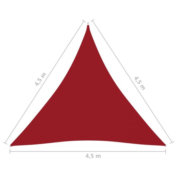 Sonnensegel Oxford-Gewebe Dreieckig 4,5x4,5x4,5 m Rot