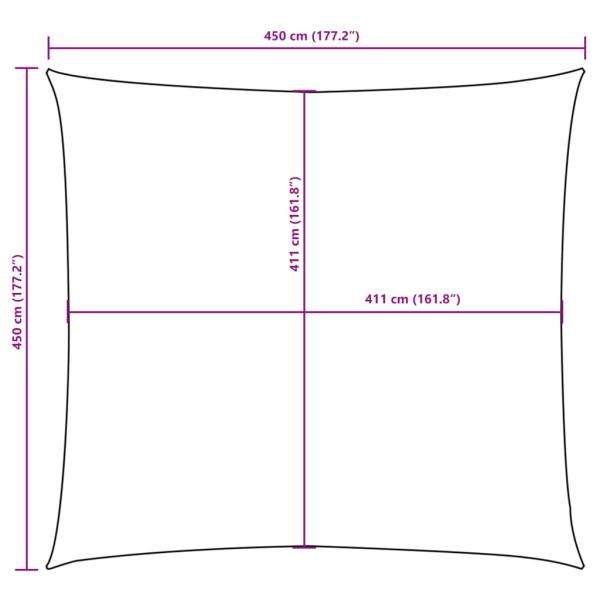 Sonnensegel Oxford-Gewebe Quadratisch 4,5x4,5 m Orange