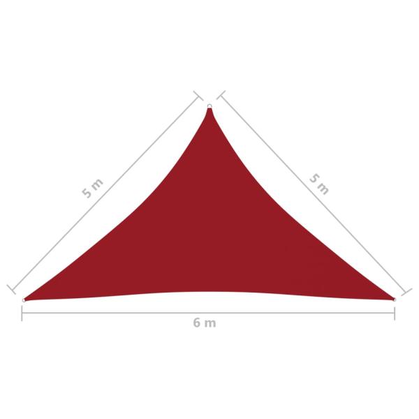 Sonnensegel Oxford-Gewebe Dreieckig 5x5x6 m Rot