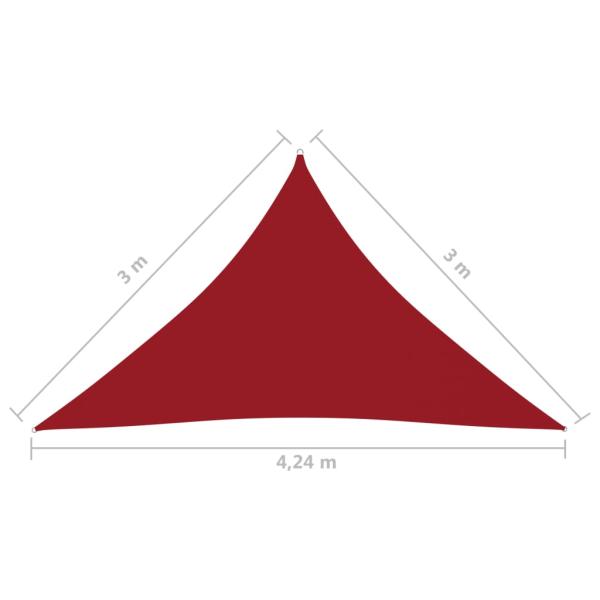 Sonnensegel Oxford-Gewebe Dreieckig 3x3x4,24 m Rot