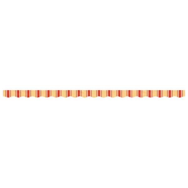 Markisenvolant Gelb und Orange Gestreift 4,5 m