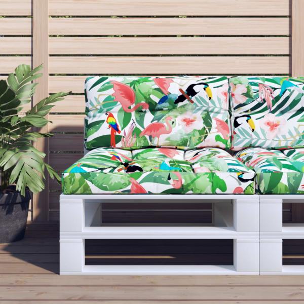 ARDEBO.de - Palettenkissen Mehrfarbig 70x40x12 cm Stoff