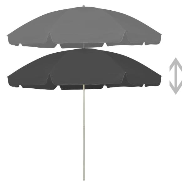 Strandschirm Anthrazit 300 cm