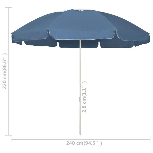 Strandschirm Blau 240 cm
