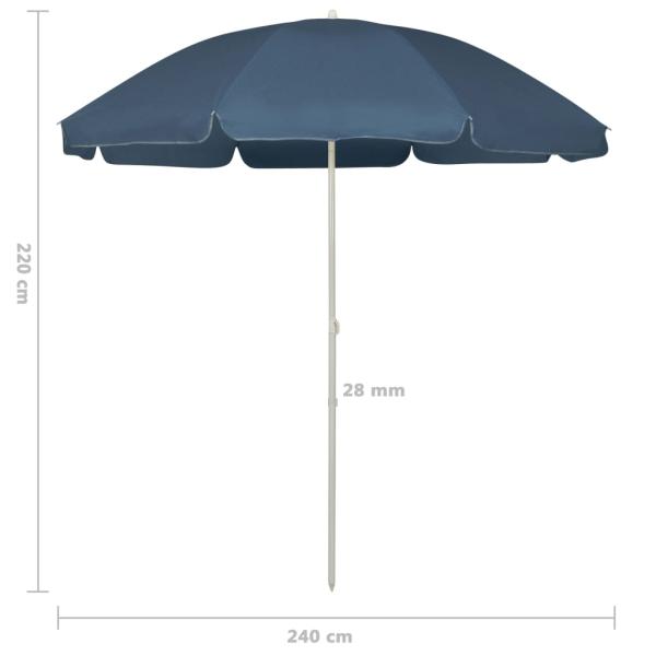 Strandschirm Blau 240 cm