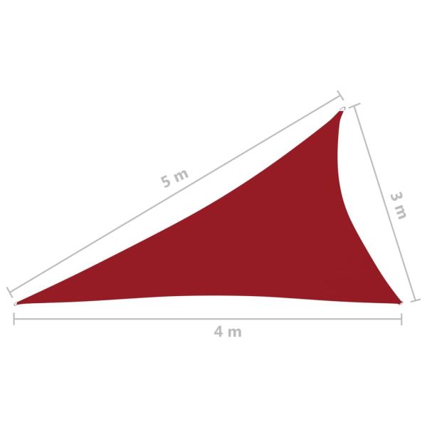 Sonnensegel Oxford-Gewebe Dreieckig 3x4x5 m Rot