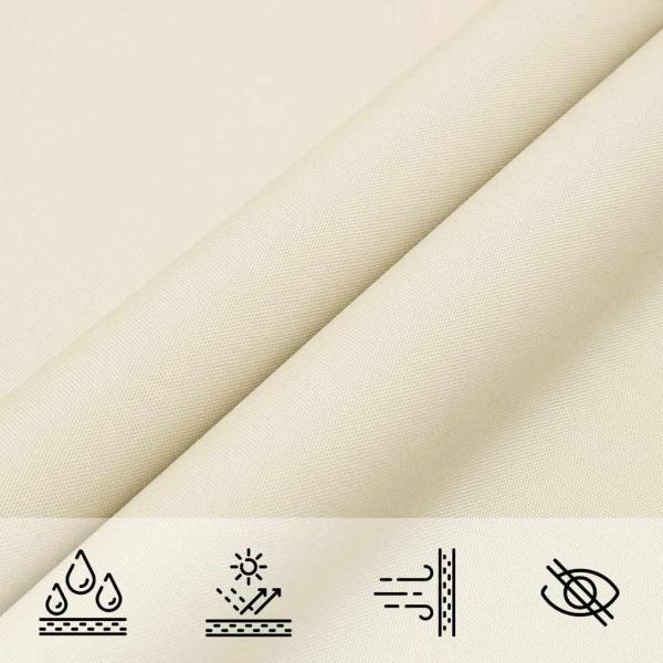 Sonnensegel Oxford-Gewebe Quadratisch 3x3 m Creme