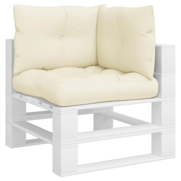 Palettenkissen 3-tlg. Creme Stoff