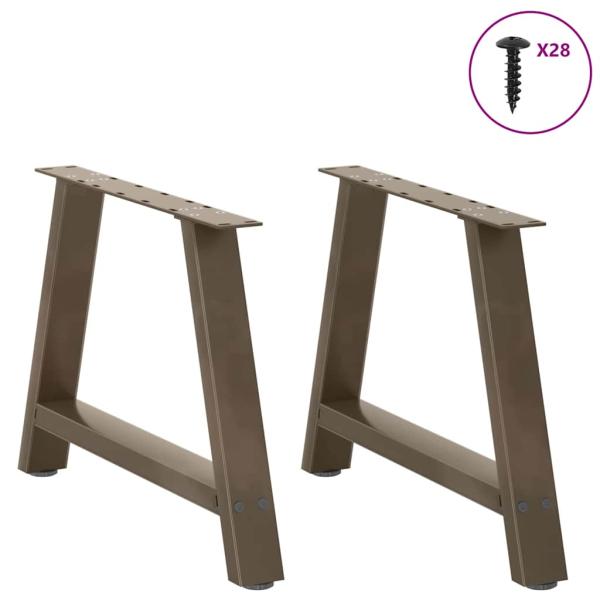 Couchtischbeine A-Form 2 Stk. 70x(42-43) cm Stahl