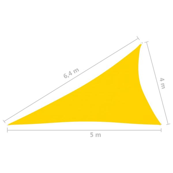 Sonnensegel Oxford-Gewebe Dreieckig 4x5x6,4 m Gelb
