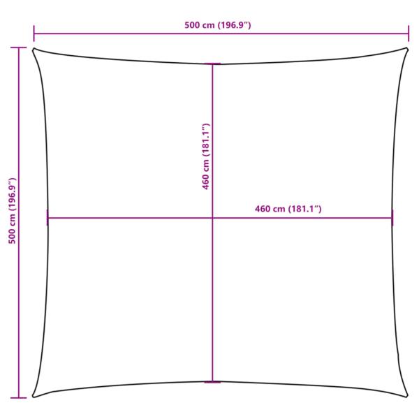 Sonnensegel Oxford-Gewebe Quadratisch 5x5 m Orange