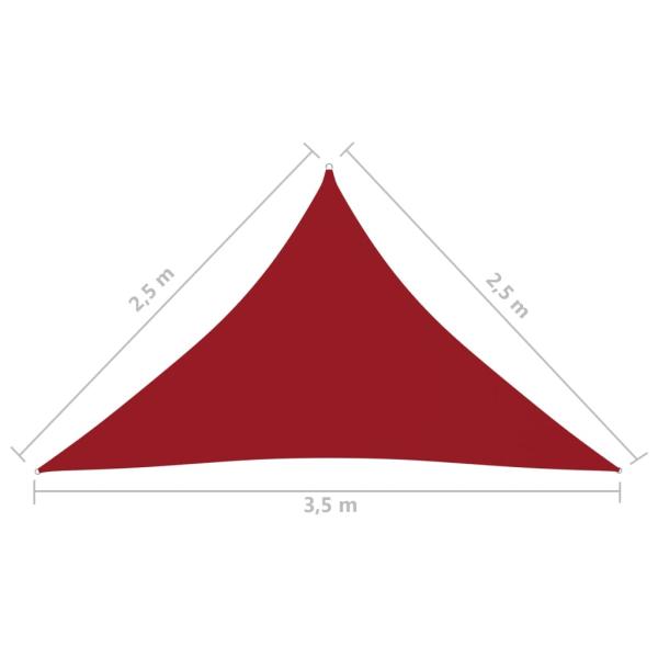 Sonnensegel Oxford-Gewebe Dreieckig 2,5x2,5x3,5 m Rot
