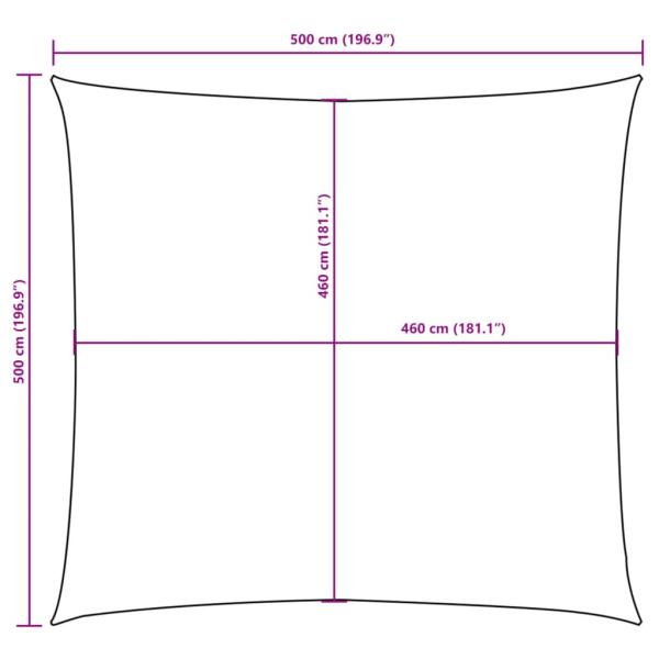 Sonnensegel Oxford-Gewebe Quadratisch 5x5 m Gelb