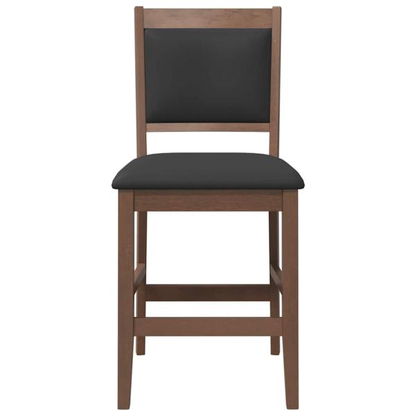 Barhocker mit Kissen 2 Stk. Braun Massivholz Gummibaum