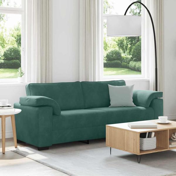 ARDEBO.de - 3-Sitzer-Sofa Dunkelgrün 178 cm Samt