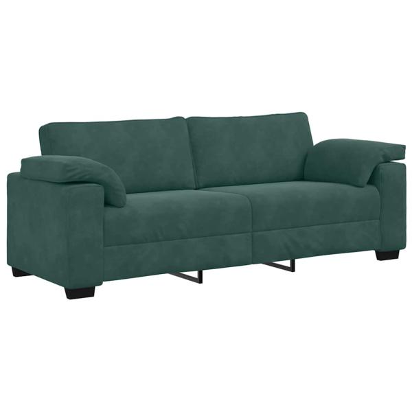 3-Sitzer-Sofa Dunkelgrün 178 cm Samt