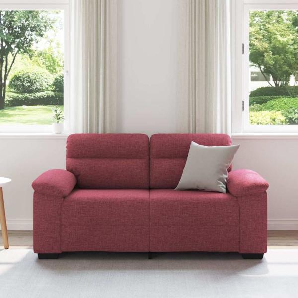 2-Sitzer-Sofa Weinrot 120 cm Stoff